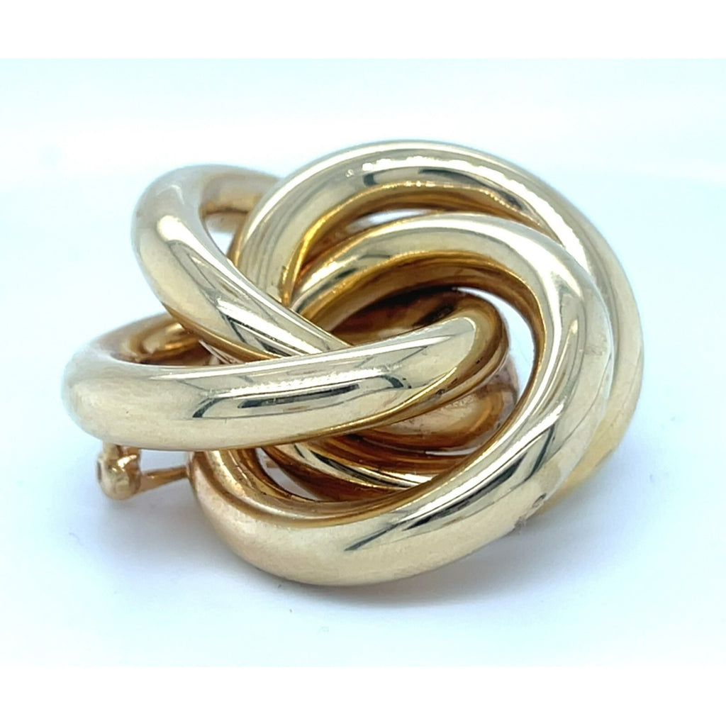 Tiffany & Co. 14k Yellow Gold Vintage Quatrefoil Brooch Nice Size!