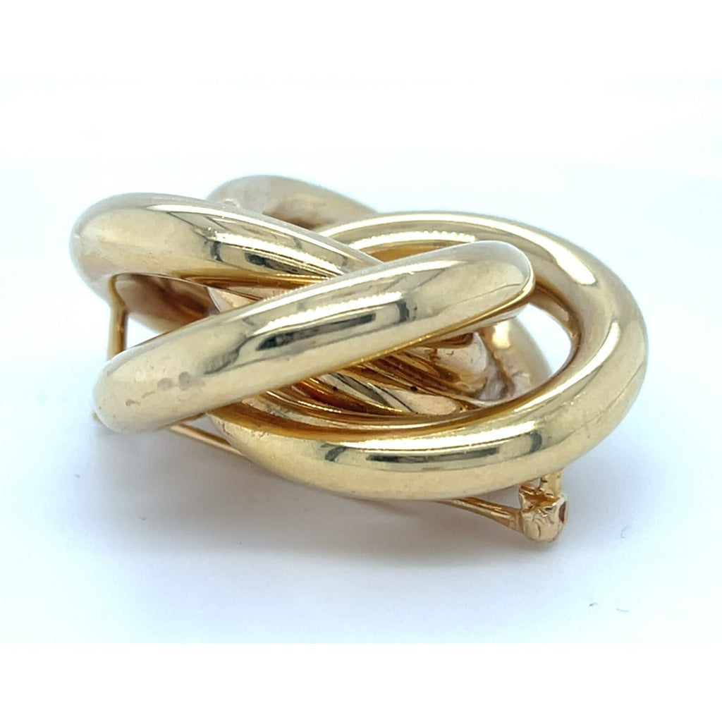 Tiffany & Co. 14k Yellow Gold Vintage Quatrefoil Brooch Nice Size!