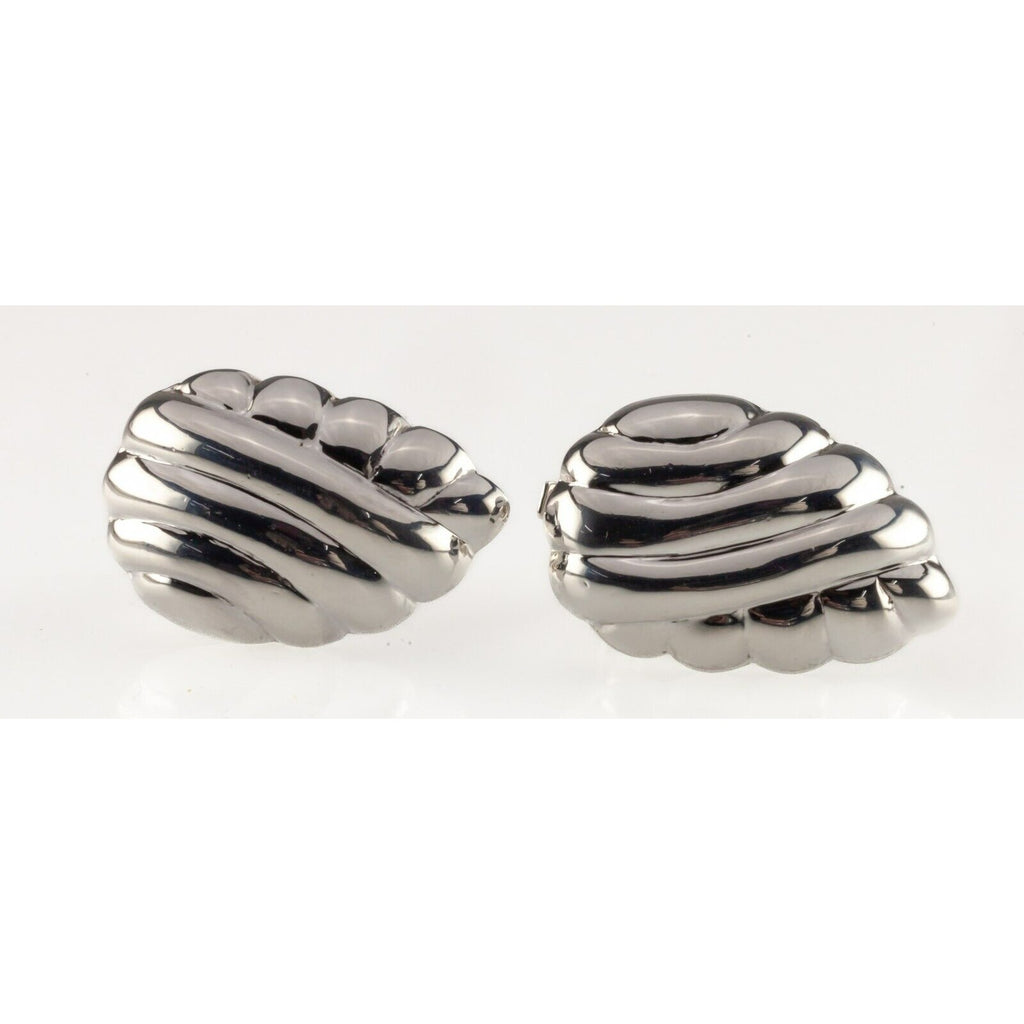 Sterling Silver Clip-On Leaf Earrings Gorgeous!