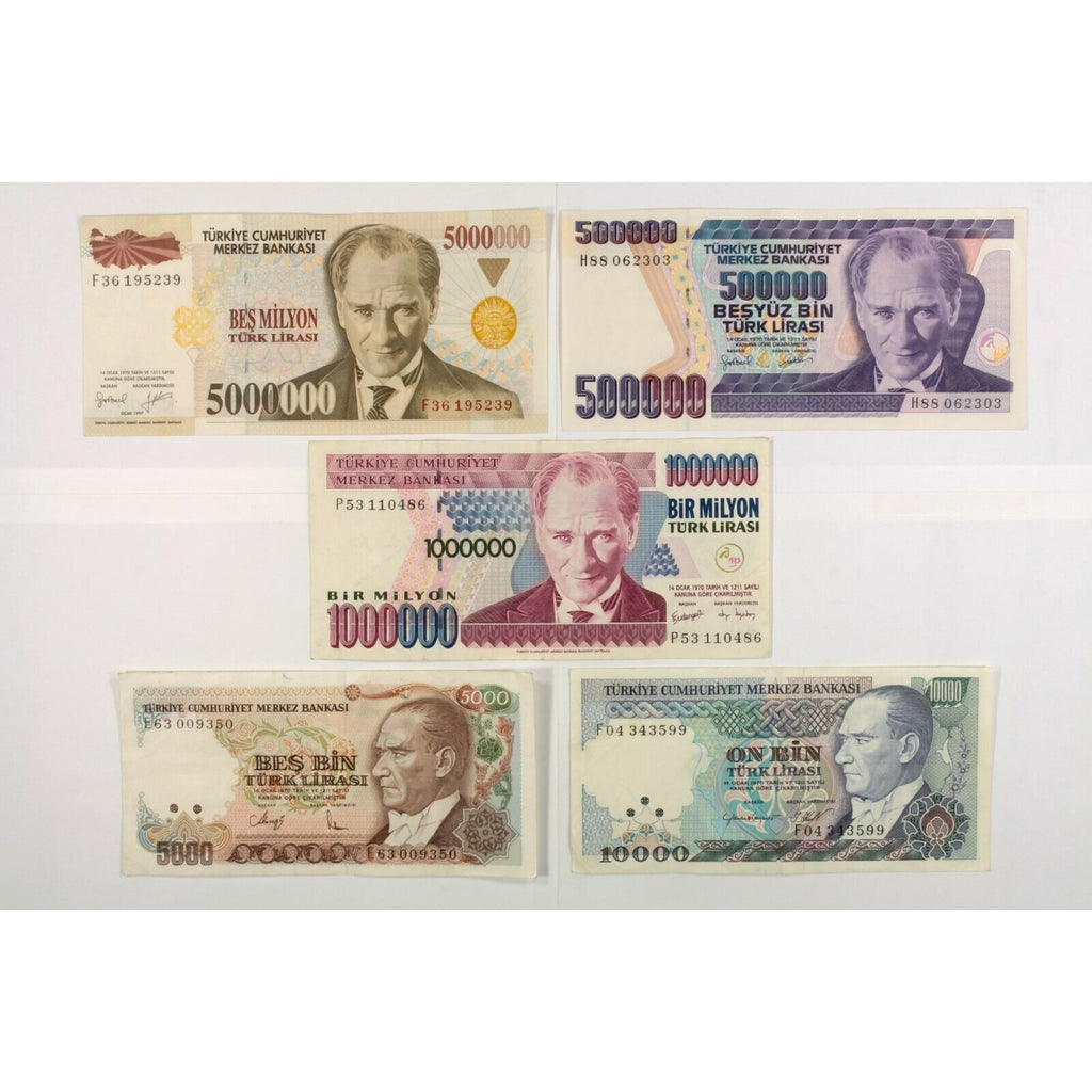 Asia Notes. Turkey To The Philippines. 11 Note Lot.