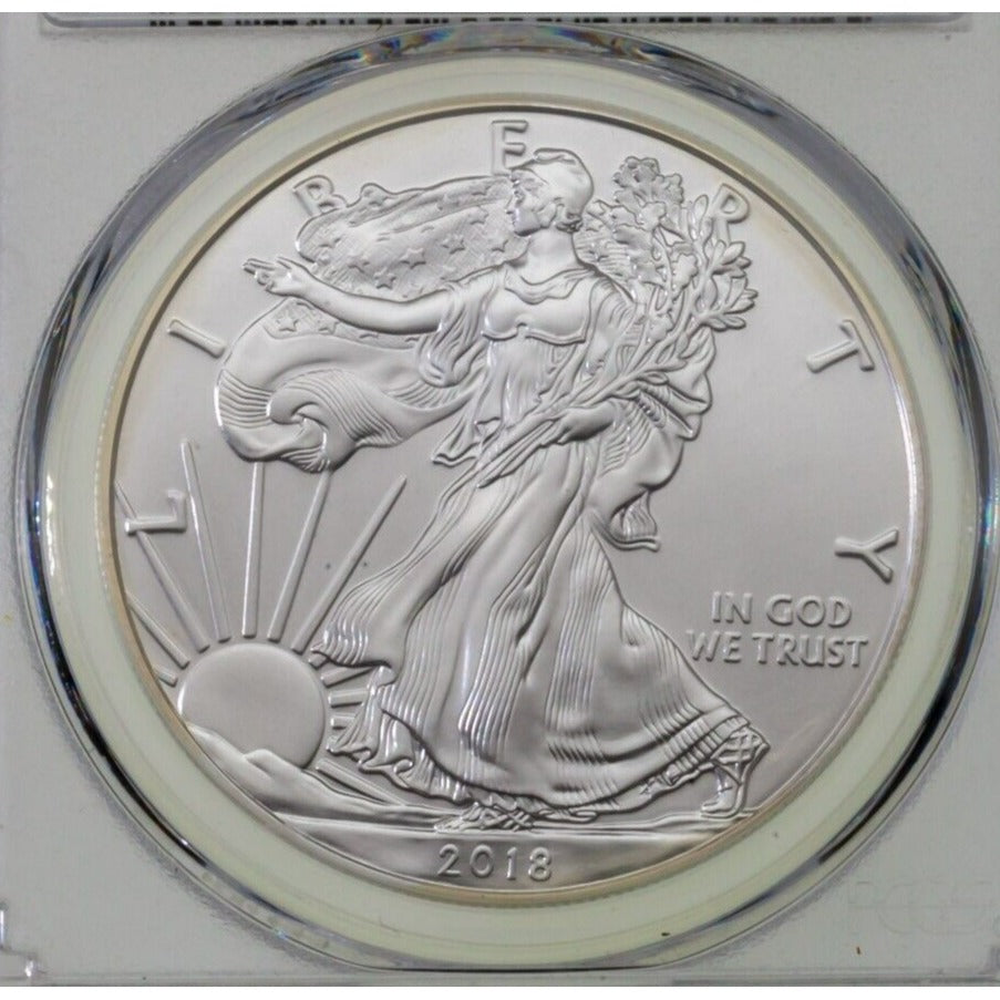 2018 $1 Silver American Eagle Graded by PCGS as MS-70