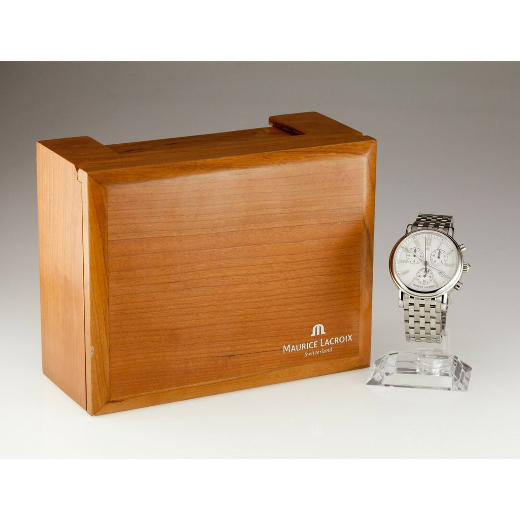 Maurice LaCroix Men's Stainless Steel Les Classiques Chronograph Watch w/ Box
