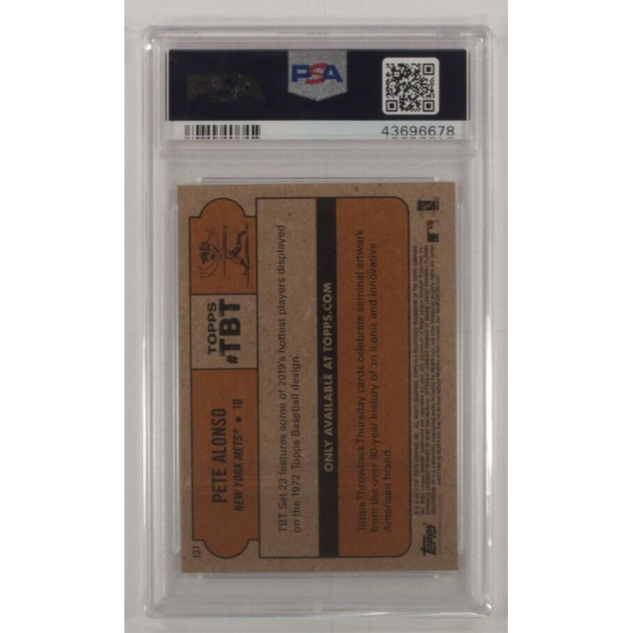 2019 Topps Pete Alonso Throwback Thursday Edition PSA 10 Gem Mint #137