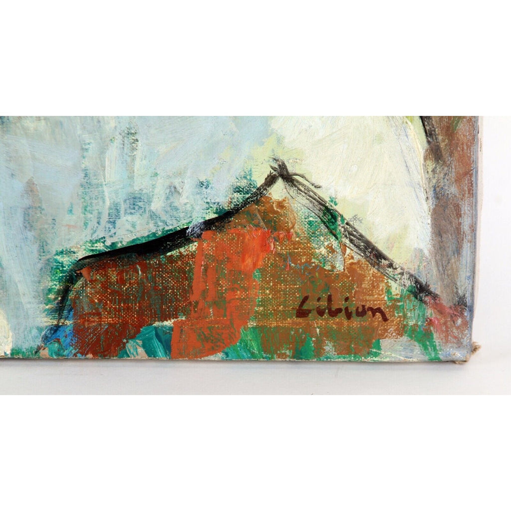 SUR LA TENARE BY LIBION OIL ON CANVAS 28" x 23" UNFRAMED 1964