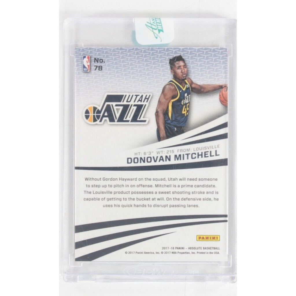 Ungraded 2017-18 Panini Absolute Memorabilia NBA Donovan Mitchell #78 Card