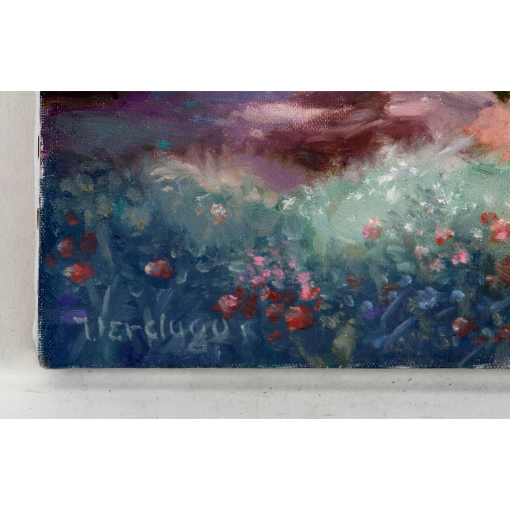 "A Spring Stroll" by Verdugo, Oil on Canvas, 9x12