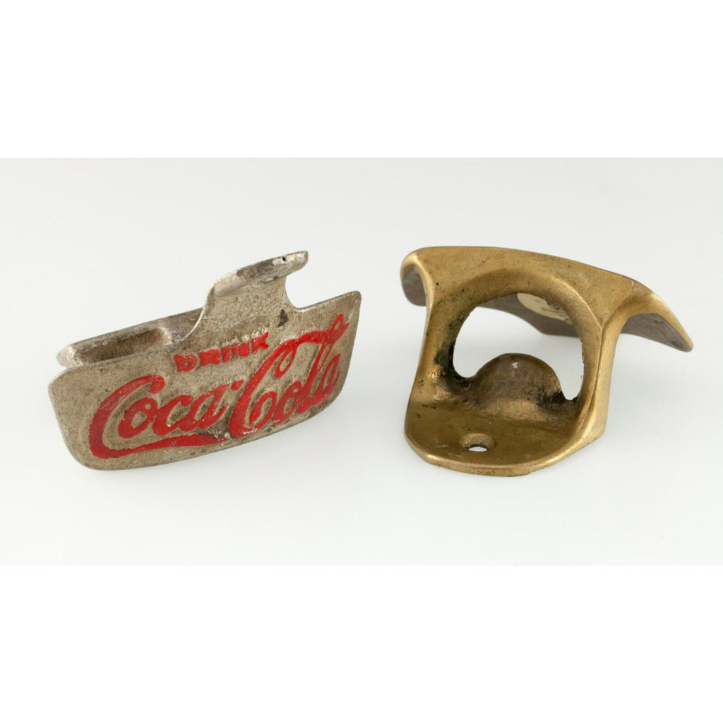 Lot of 2 Vintage Wall-Mounted Coca Cola Bottle Openers Starr Nemco