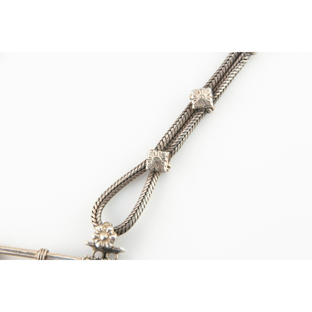 Vintage Traditional Indian Silver Choker Necklace 16.5" 164 gr