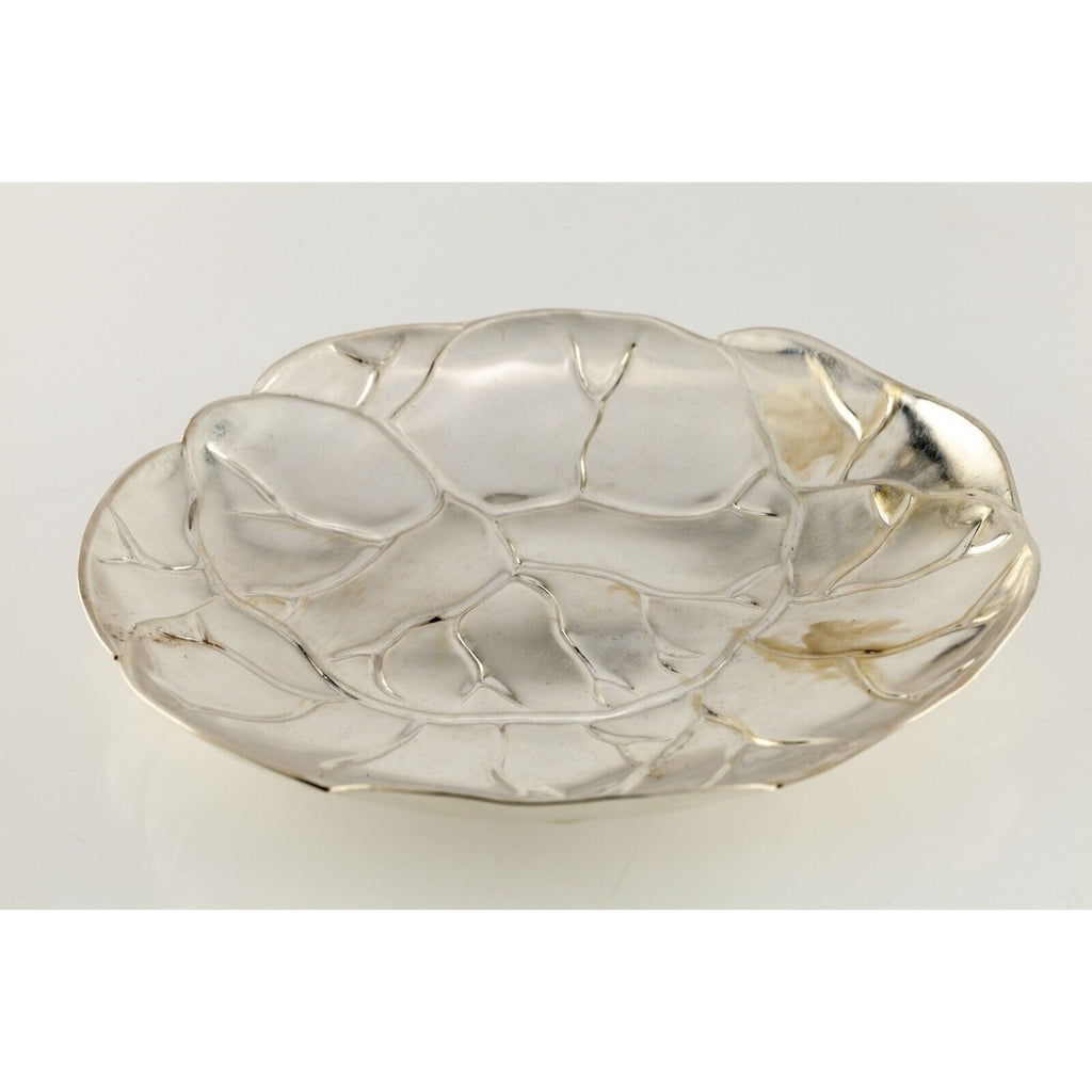 Tiffany Makers Sterling Silver Cabbage Leaf Platter 6" 25226