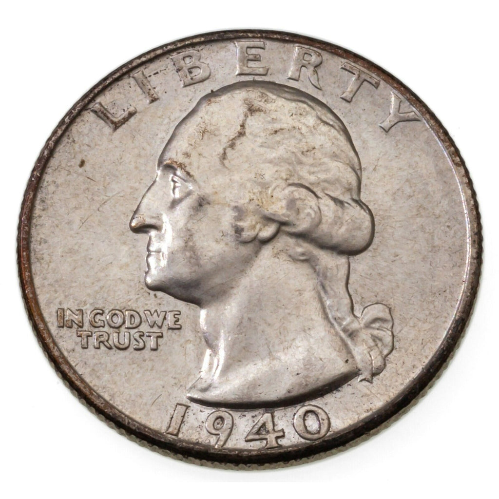 1940-S 25C Washington Quarter in Choice BU Condition, Excellent Eye Appeal