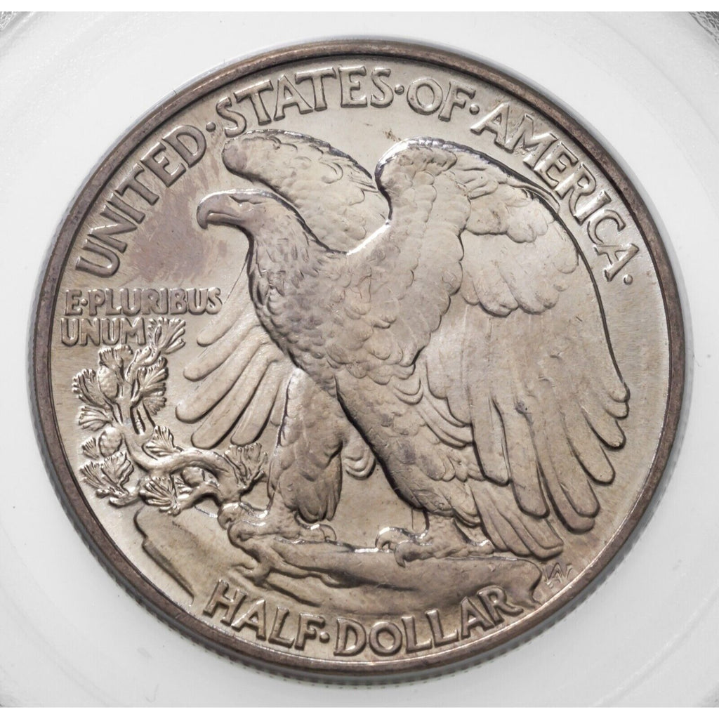 1945 50C Walking Liberty Half Dollar Graded by PCGS as MS65 Old Label