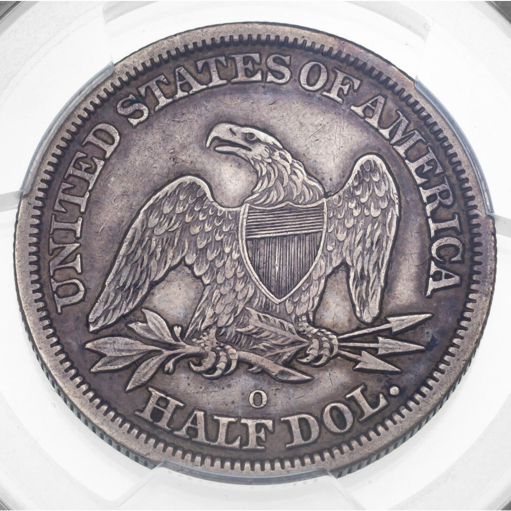 1845-O 50C Seated Half Dollar Repunched Date PCGS Graded XF-40 WB-1 RPD FS-303