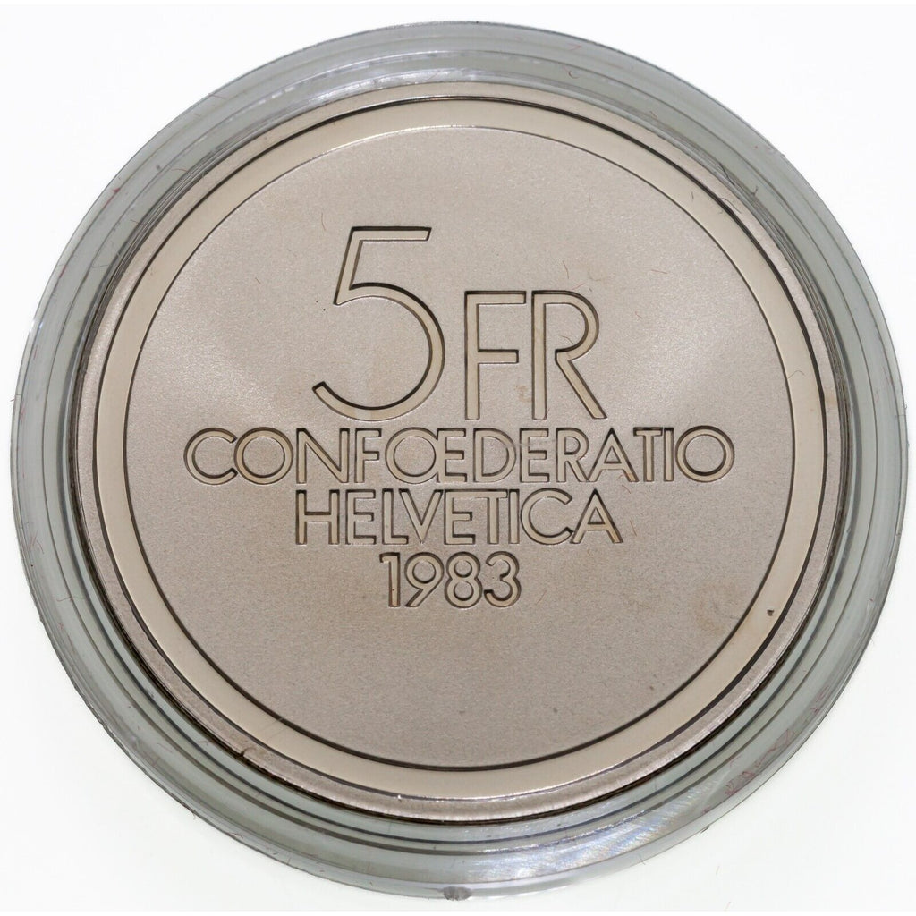 1983 Switzerland Commemorative 5 Franc Ernest Ansermet Coin w/ Case