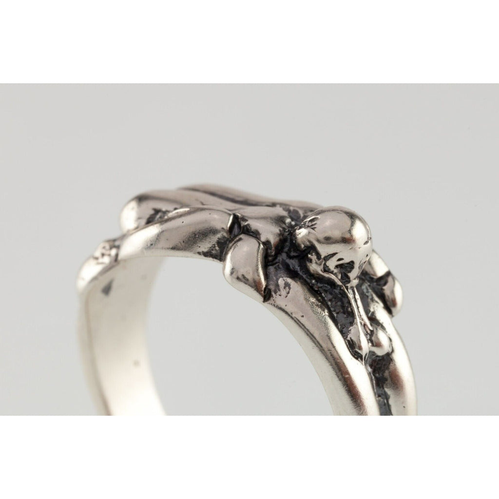 Kama Sutra Figures Sterling Silver Band Ring Size 10.5