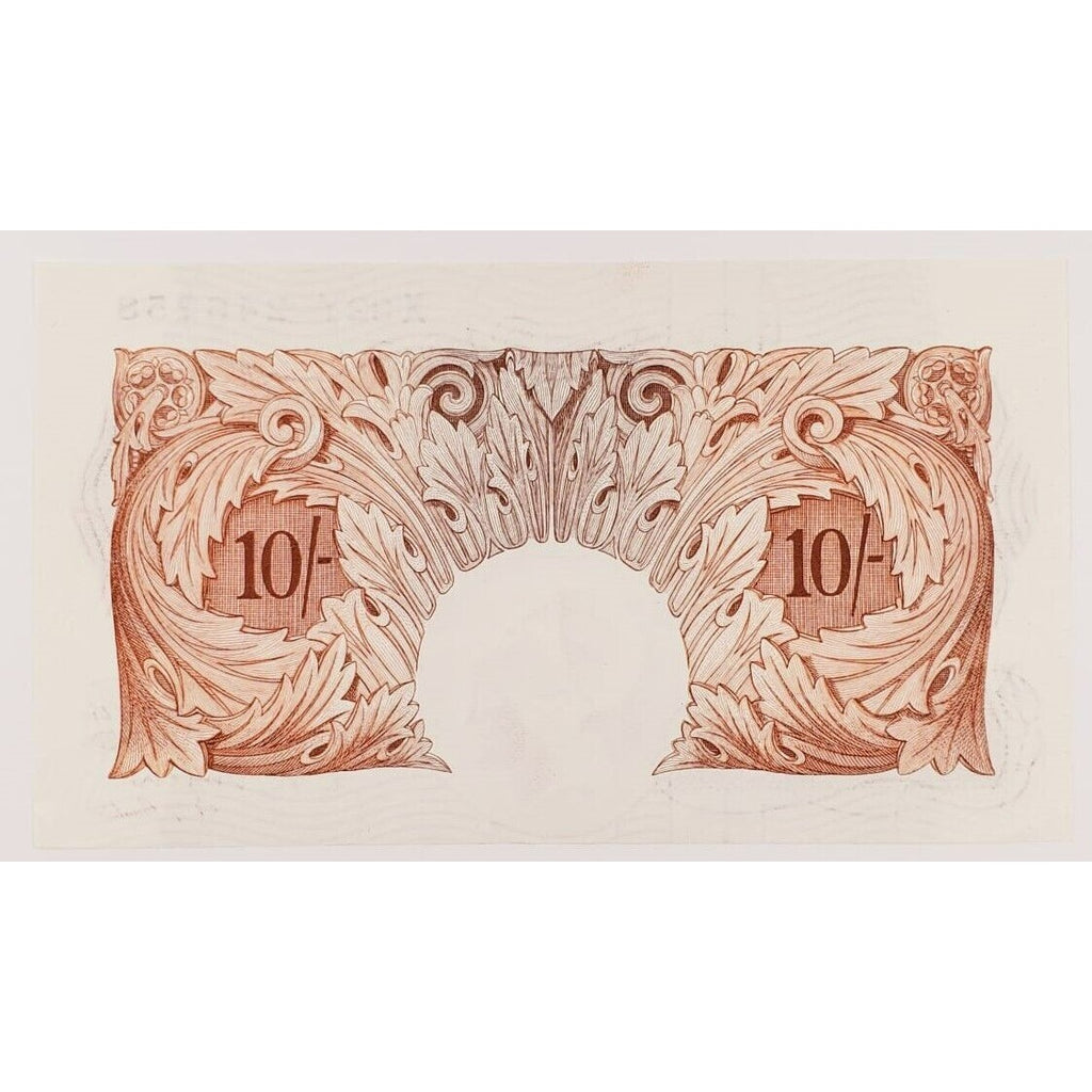 1955 - 60 Great Britain 10 Shillings Note P #368c AU+ Condition