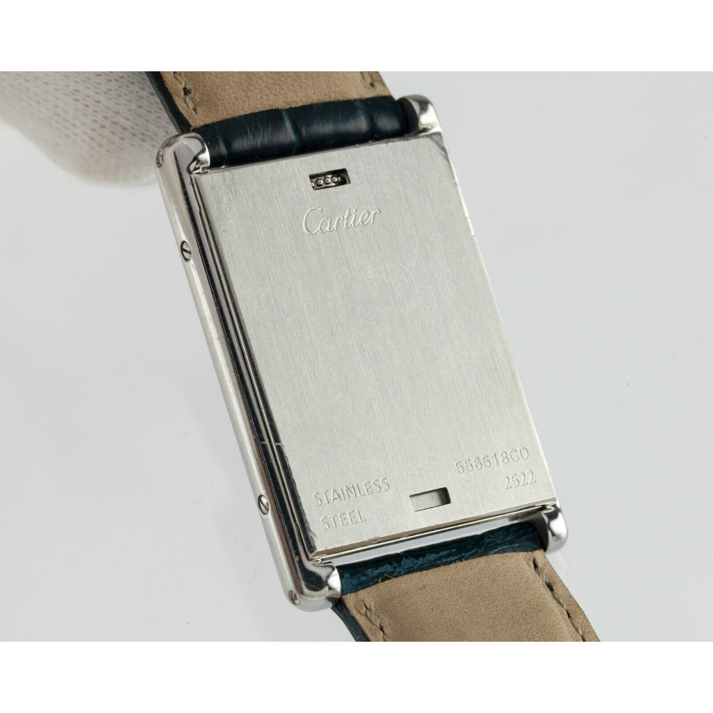 Cartier Stainless Steel Men's Reversible Basculante Quartz Watch 2522