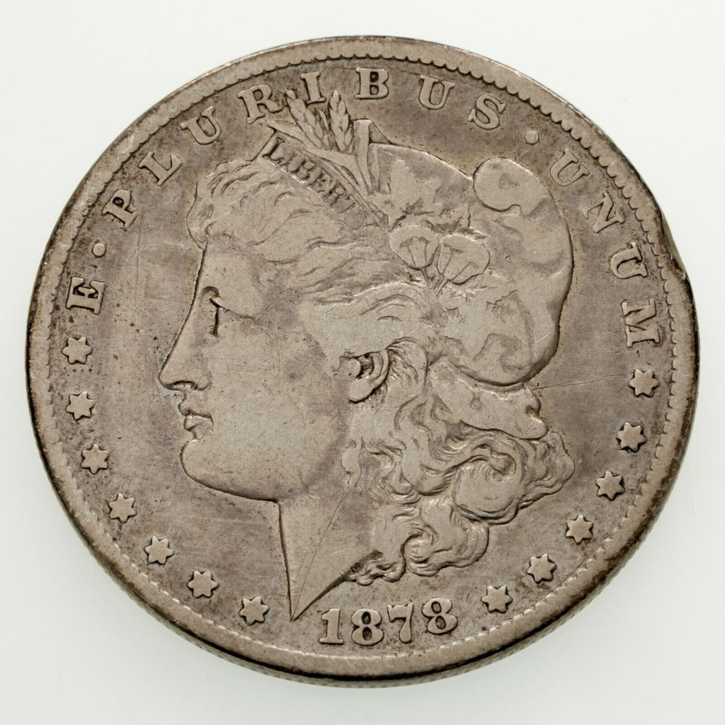 1878-CC $1 Silver Morgan Dollar in Very Good Condition, Light Gray Color