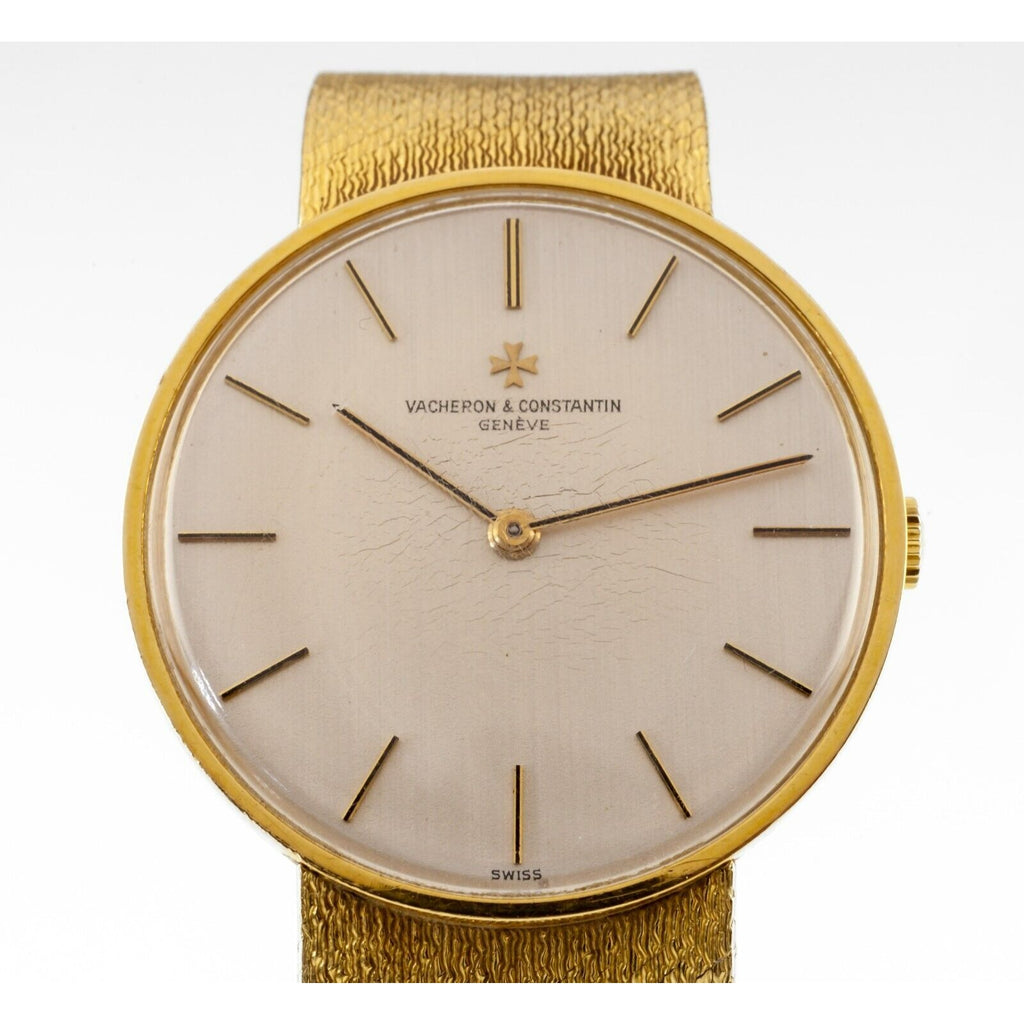 Vacheron Constantin Men's 18k Gold Mechanical Watch w/ Original Mesh Band