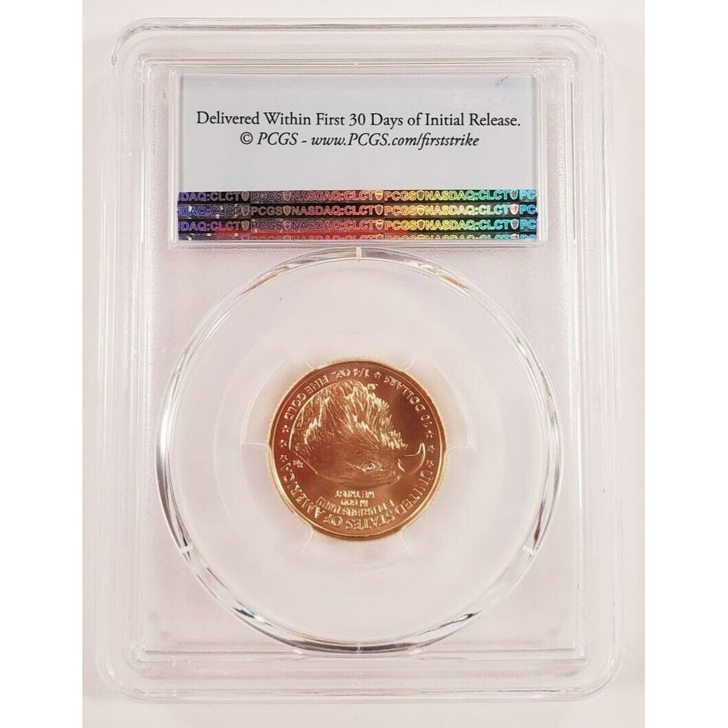 2019 Gold $10 1/4 Oz. American Eagle Graded by PCGS as MS70 FDOI