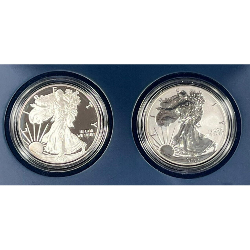 2012-S American Eagle San Francisco Two-Coin Silver Set w/ Box, CoA, and Case