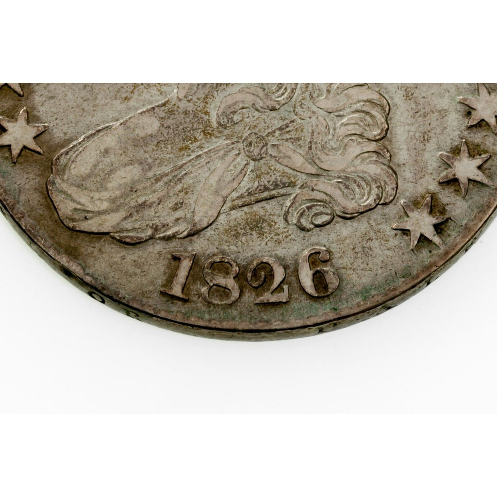 1826 Bust Half Dollar 50C in Very Fine VF Condition, Light Toning, Original