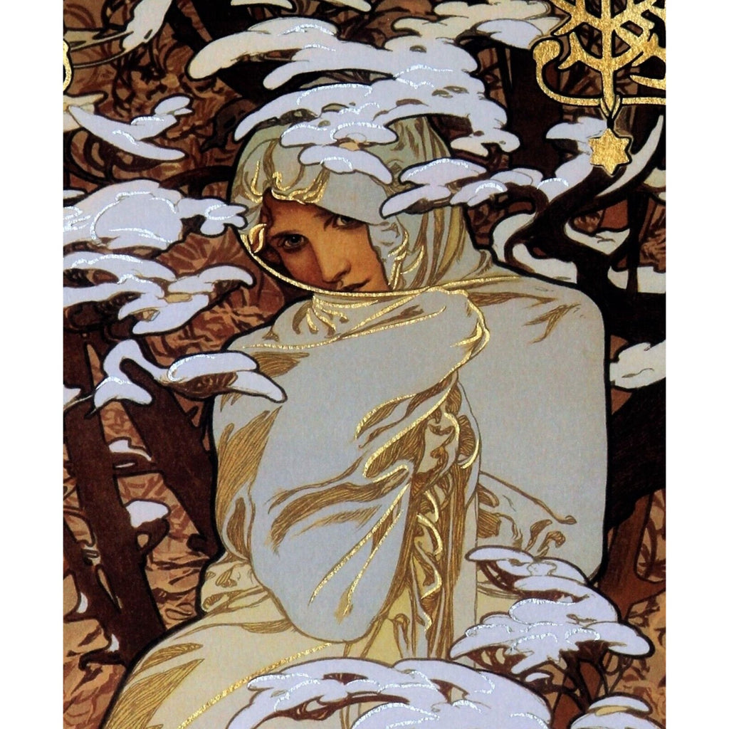 The Seasons: Winter (1900) by Alphonse Mucha Giclée Signed LE No. 152/475
