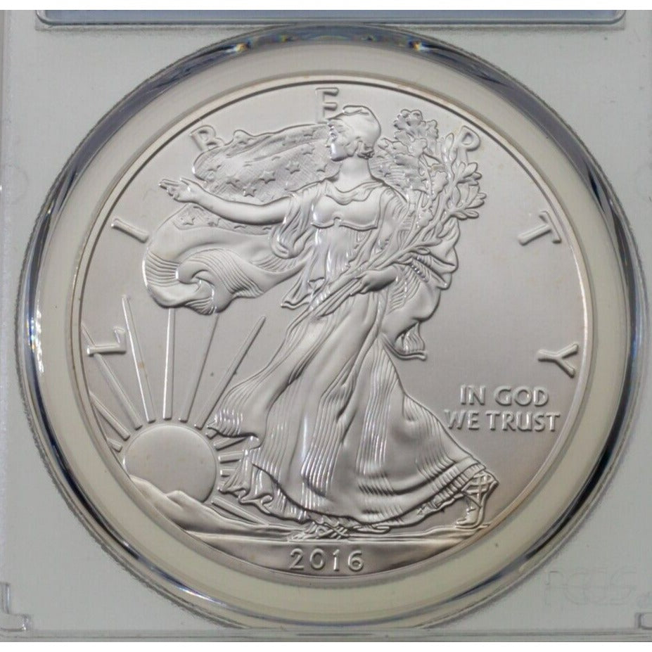 2016 S$1 Silver American Eagle Graded by PCGS as MS70 1st Strike 30th