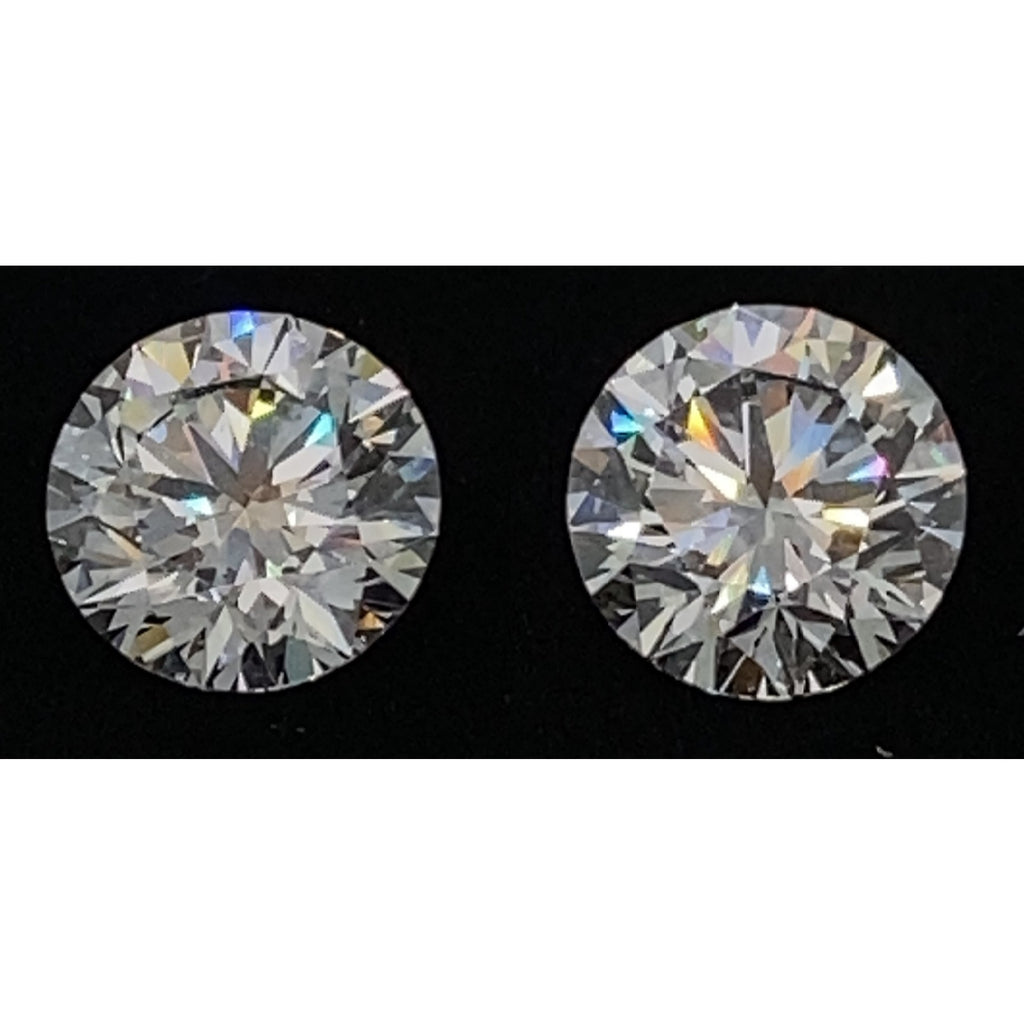 Lot of 2 CVD Lab Grown Round Cut Diamonds IGI Certified TCW = 4.65 Cts H VVS2