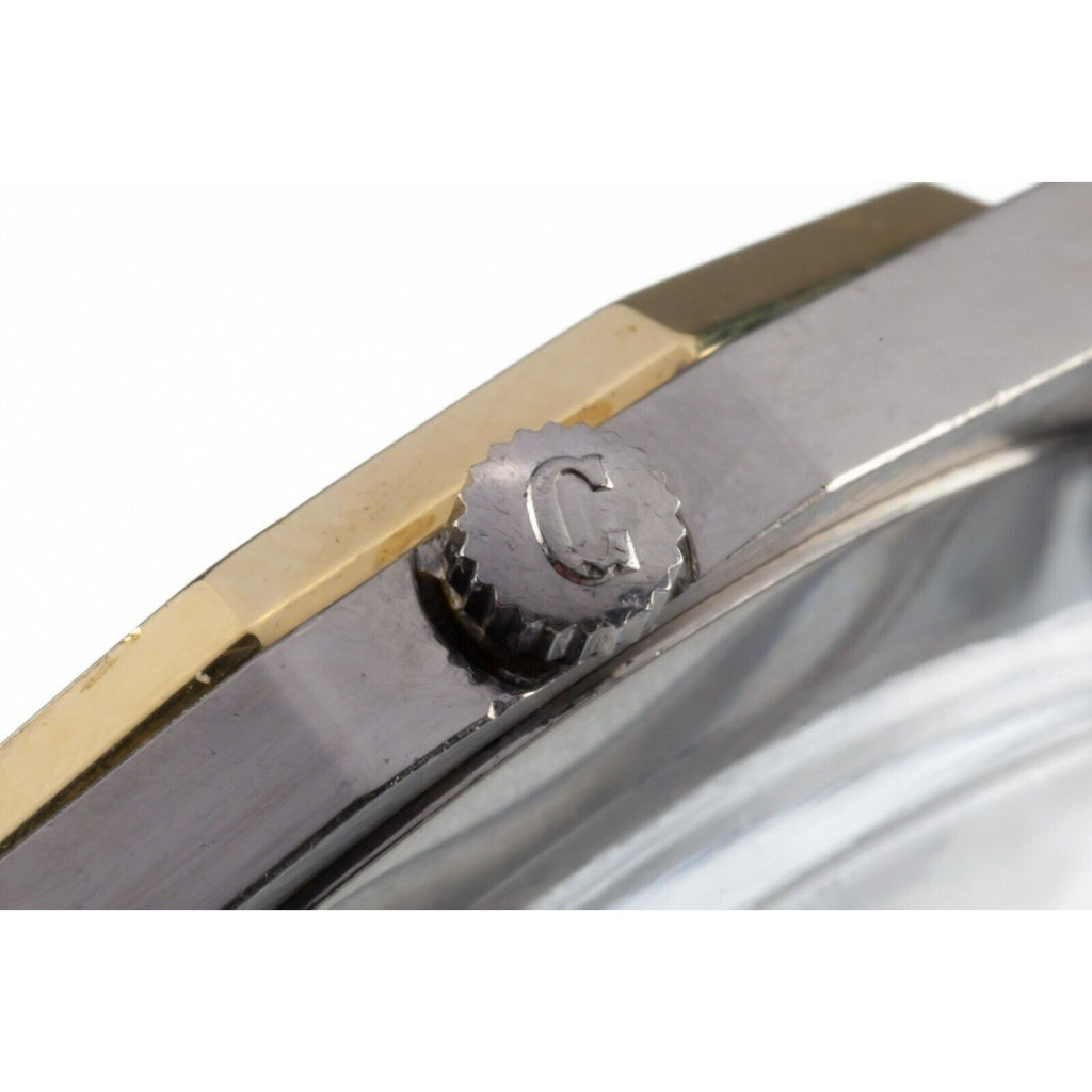 Concord Men's Round Stainless Steel Mariner SG Quartz Watch w/ Gold Bezel