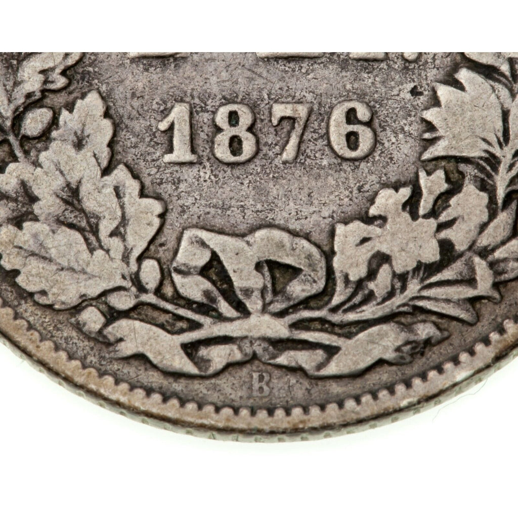 1876-B Swiss Franc (VF) Very Fine Condition KM 24