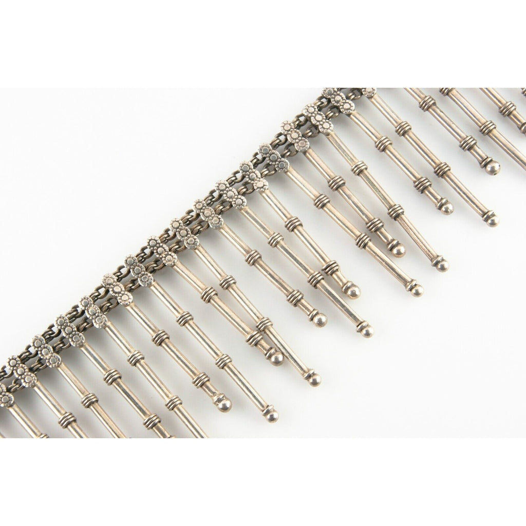 Vintage Traditional Indian Silver Choker Necklace 16.5" 164 gr