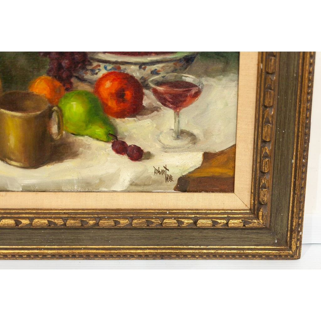 Still Life Oil Painting by California Artist Robert Wee Framed Gorgeous!