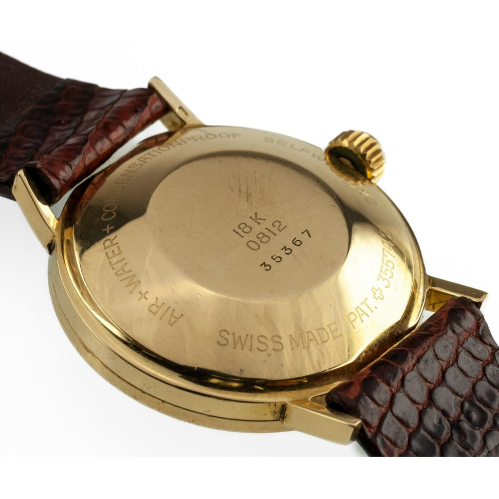 Glycine 18k Yellow Gold Men's Vintage Vacuum Automatic Watch 2472