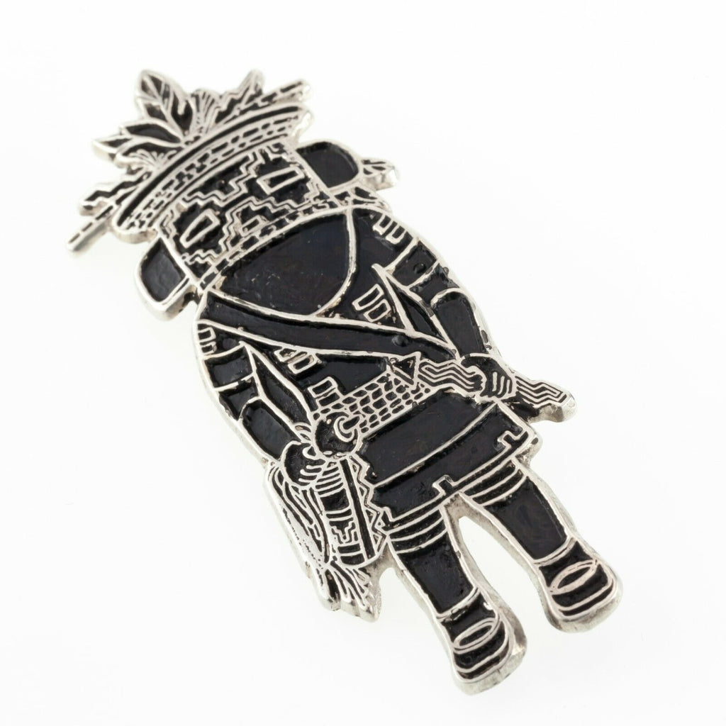 Vintage Navajo KACHINA Sterling Booch 74 mm Long