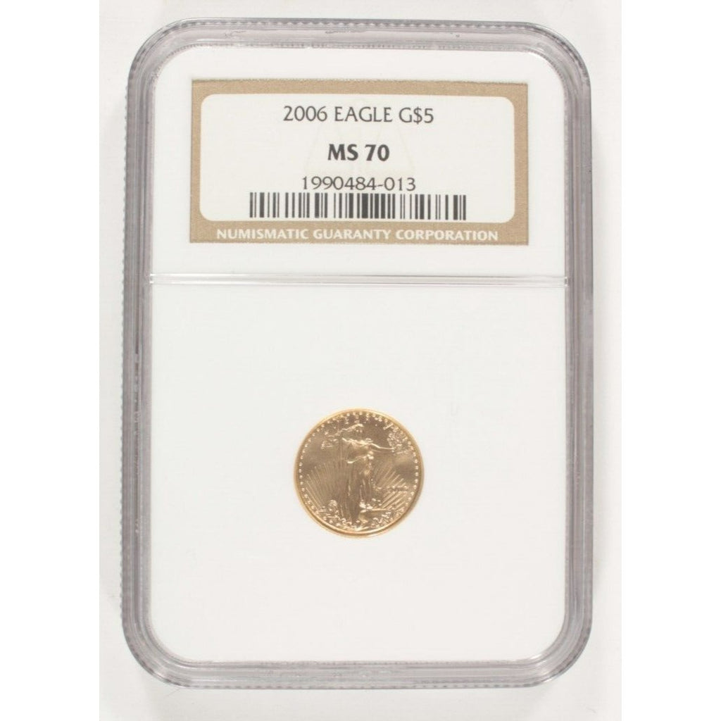 2006 1/10 Oz. G$5 Gold American Eagle Graded by NGC as MS70