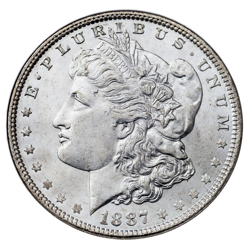 1887 $1 Silver Morgan Dollar Graded by NGC as MS-63