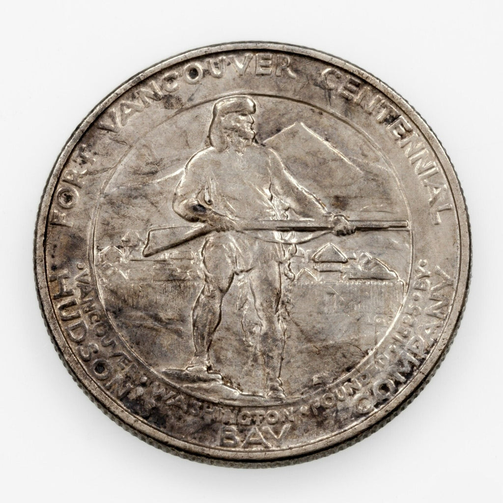 1925 50C Vancouver Commemorative Half Dollar in AU Condition, Nice Luster