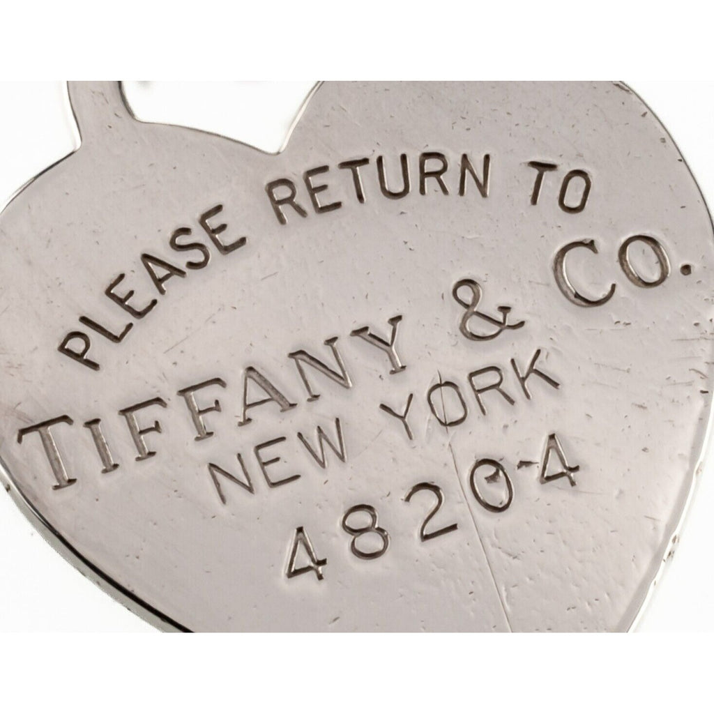Tiffany & Co. Sterling Silver "Return to" Heart Tag Charm w/ Serial Number Nice!