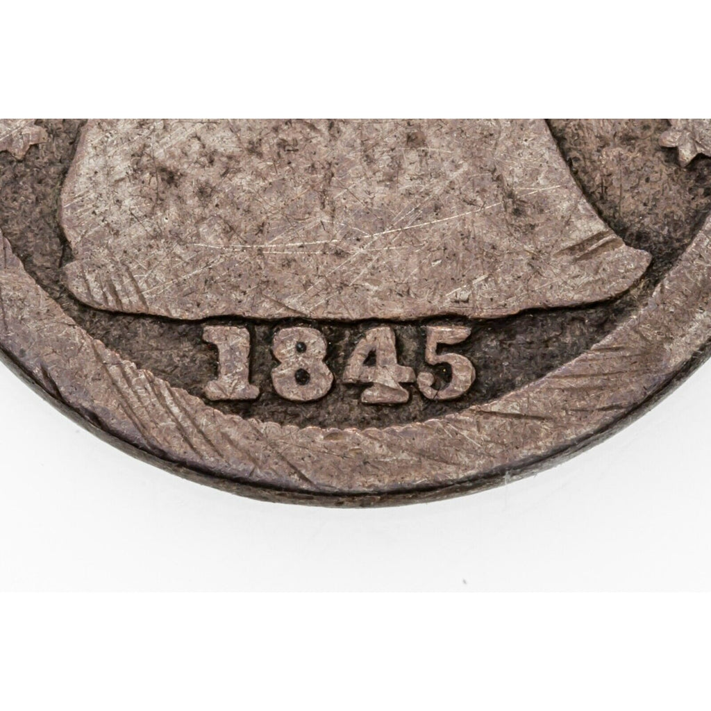 1845-O 10C Seated Dime Good Condition, Full Rims, Low Mintage!