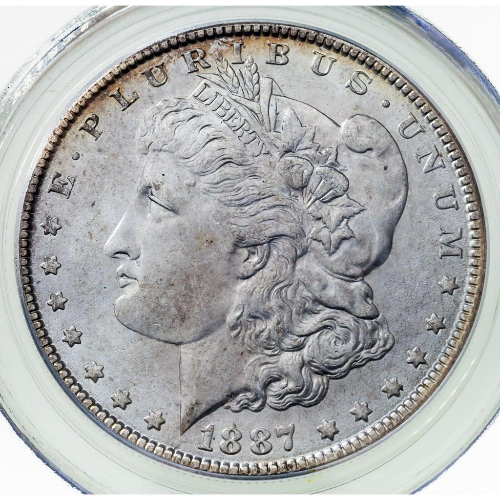 1887 $1 Silver Morgan Dollar Graded by PCGS as MS-64! Great Morgan!