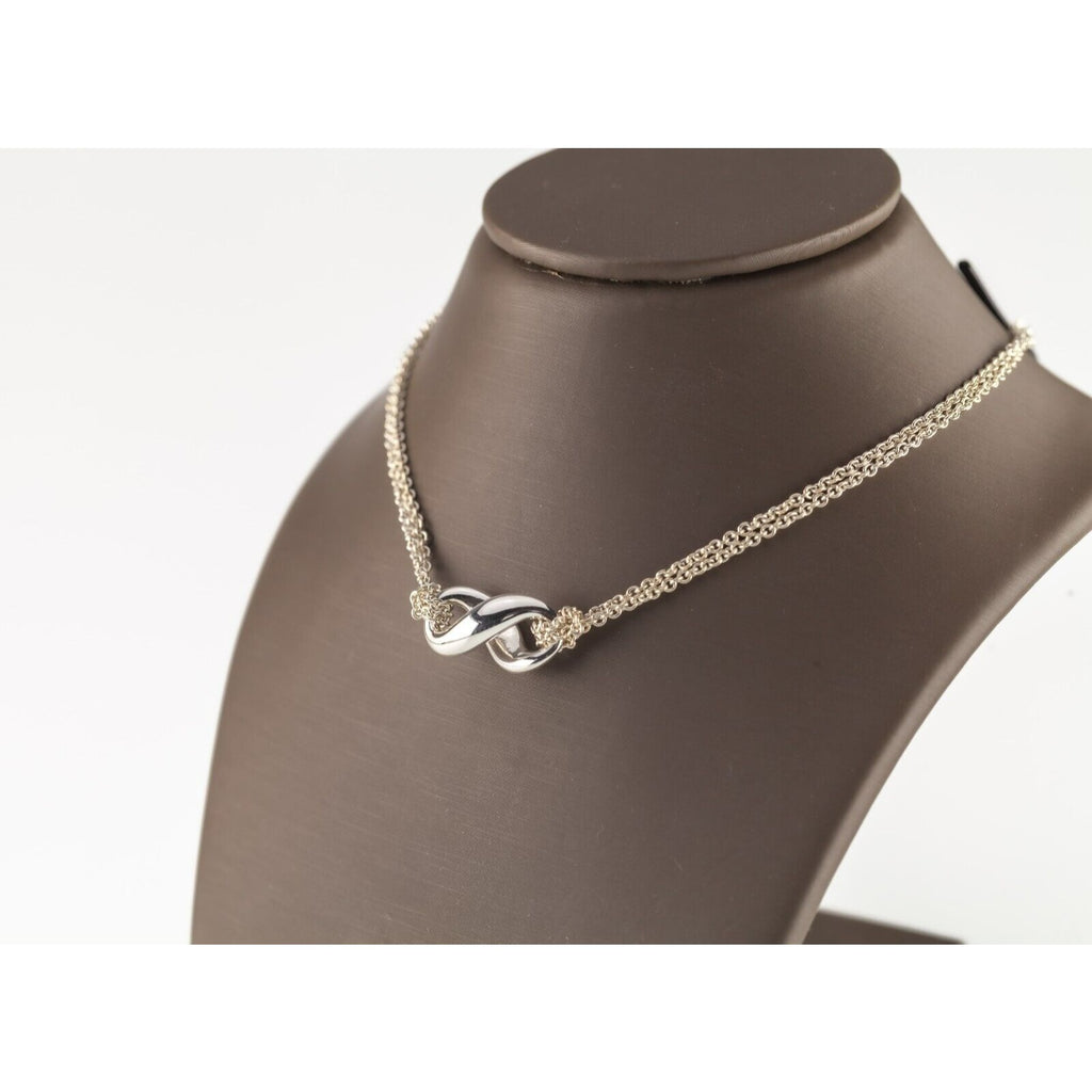 Tiffany & Co. Sterling Silver Infinity Pendant w/ Tiffany Pouch