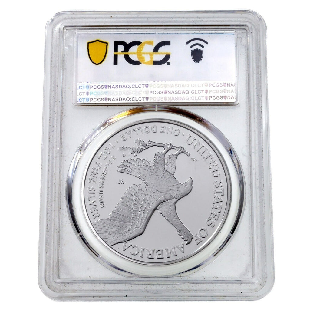 2021-W S$1 Silver American Eagle Proof Graded by PCGS as PR70DCAM Early Issue T2