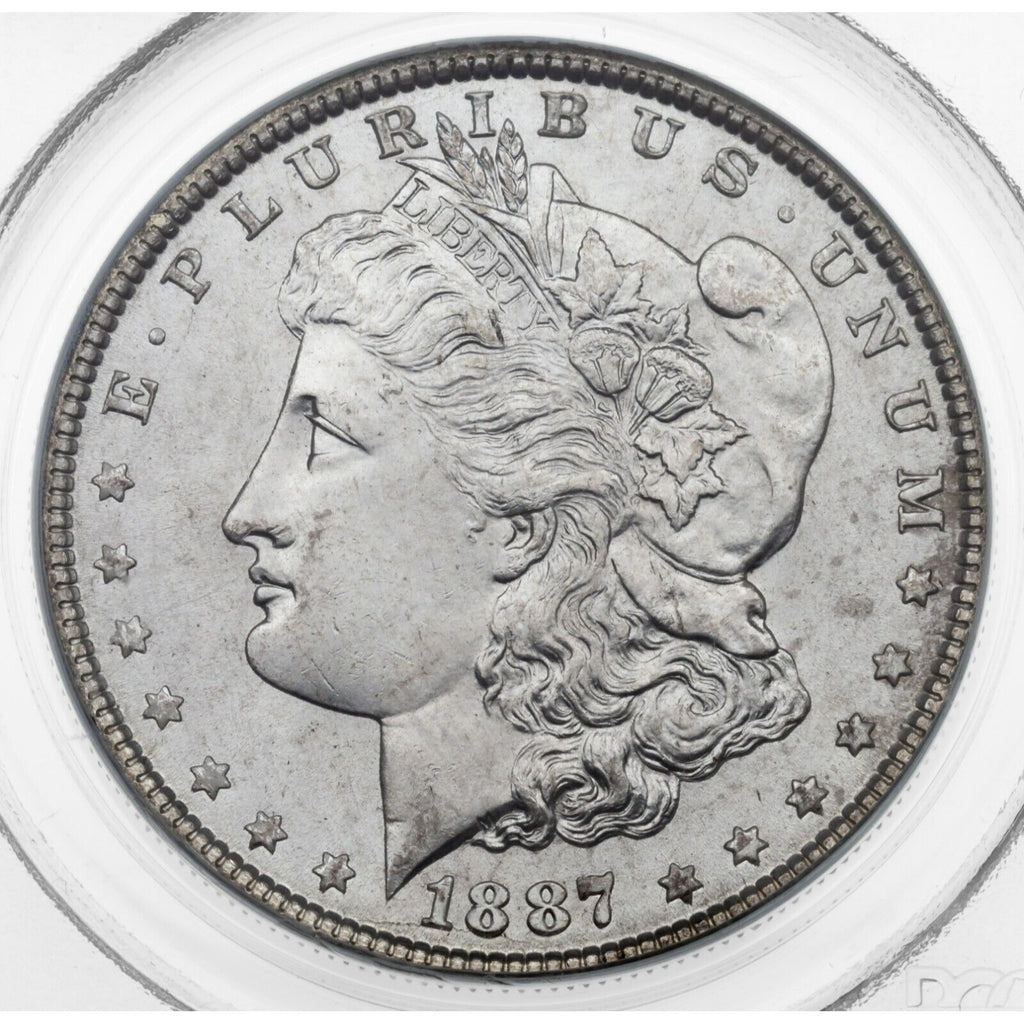 1887 $1 Silver Morgan Dollar Graded by PCGS as MS65 Green Label!