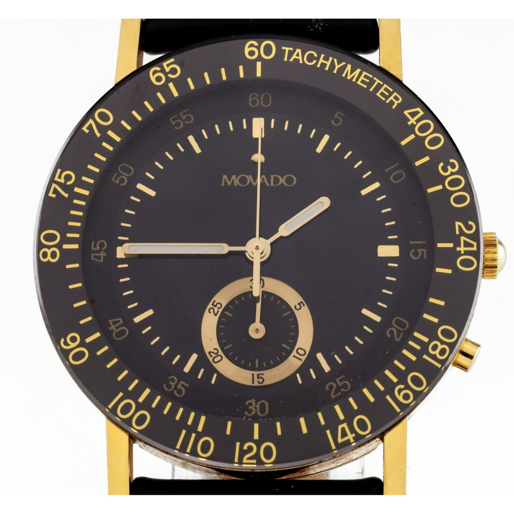 Movado Men's Vintage Quartz Tachymeter Watch w/ Original Box 87.07.873