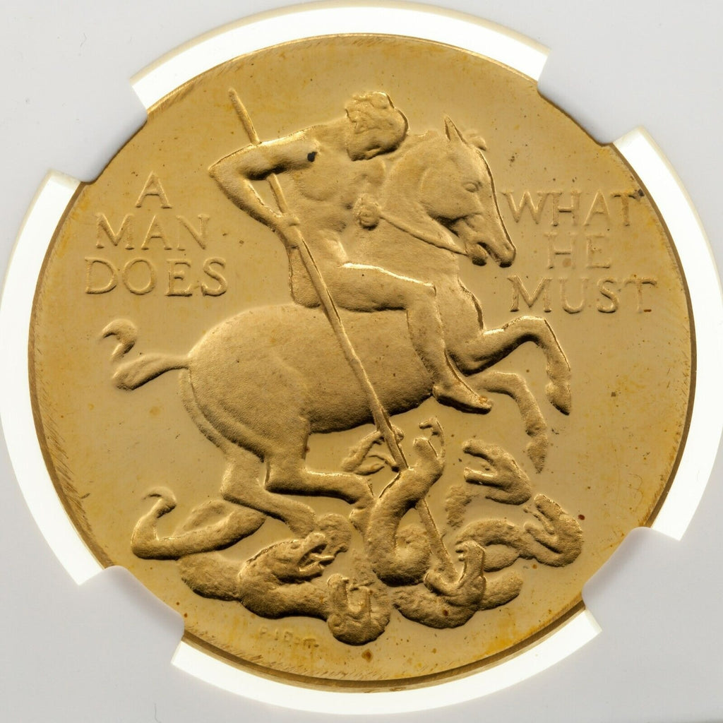 1963 Royal Beeger German Gold Medal Kennedy 49.25 g NGC PF65 Ultra Cameo