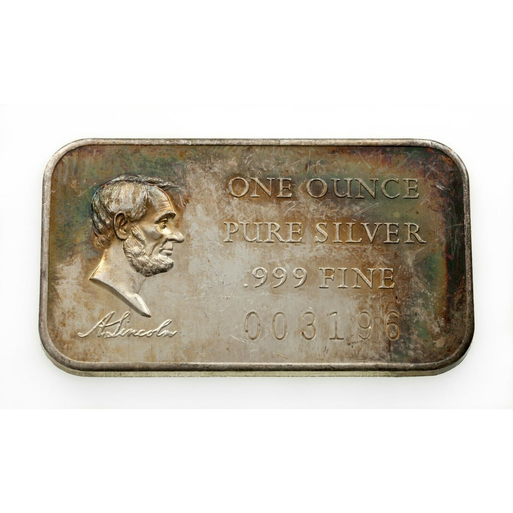 1972 Abraham Lincoln By Madison Mint 1 oz. Silver US President Art Bar w/SN