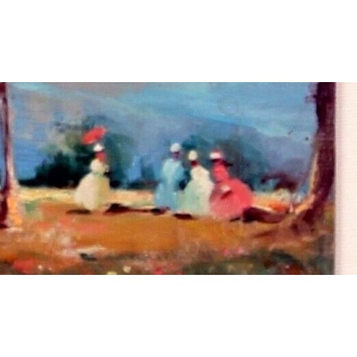 Joan Giralt Lerin: Womens' Outing Oil Painting Signed