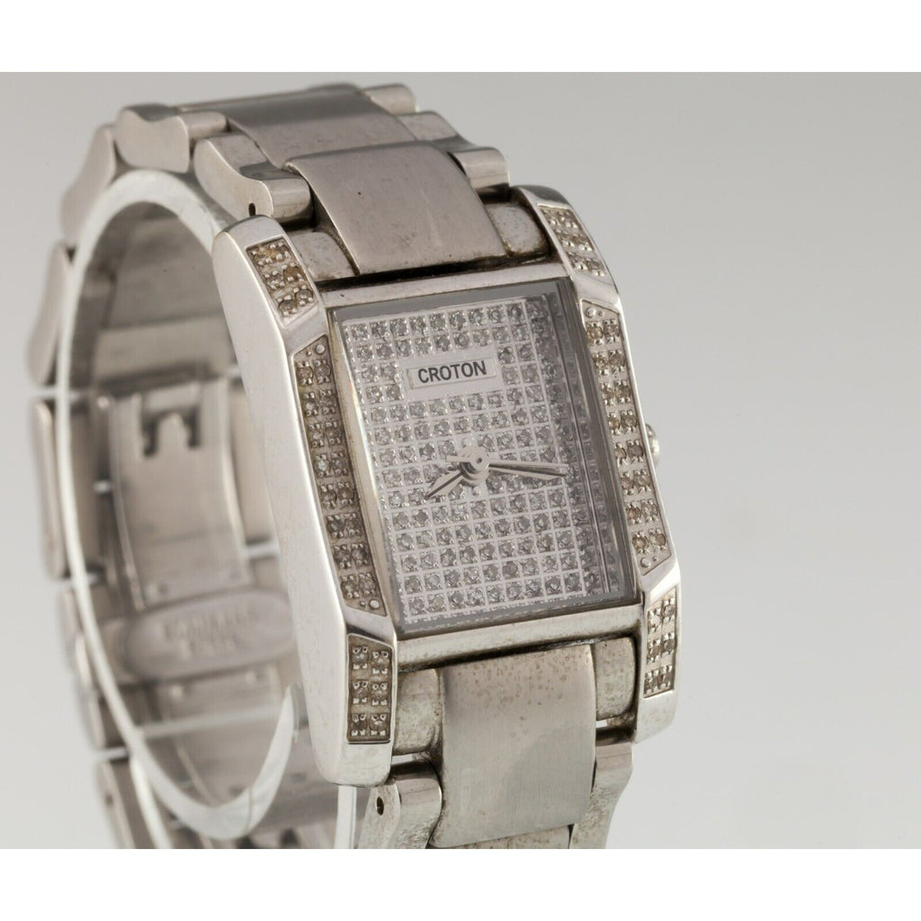 Croton Women's Stainless Steel Diamond Quartz Watch Gorgeous!