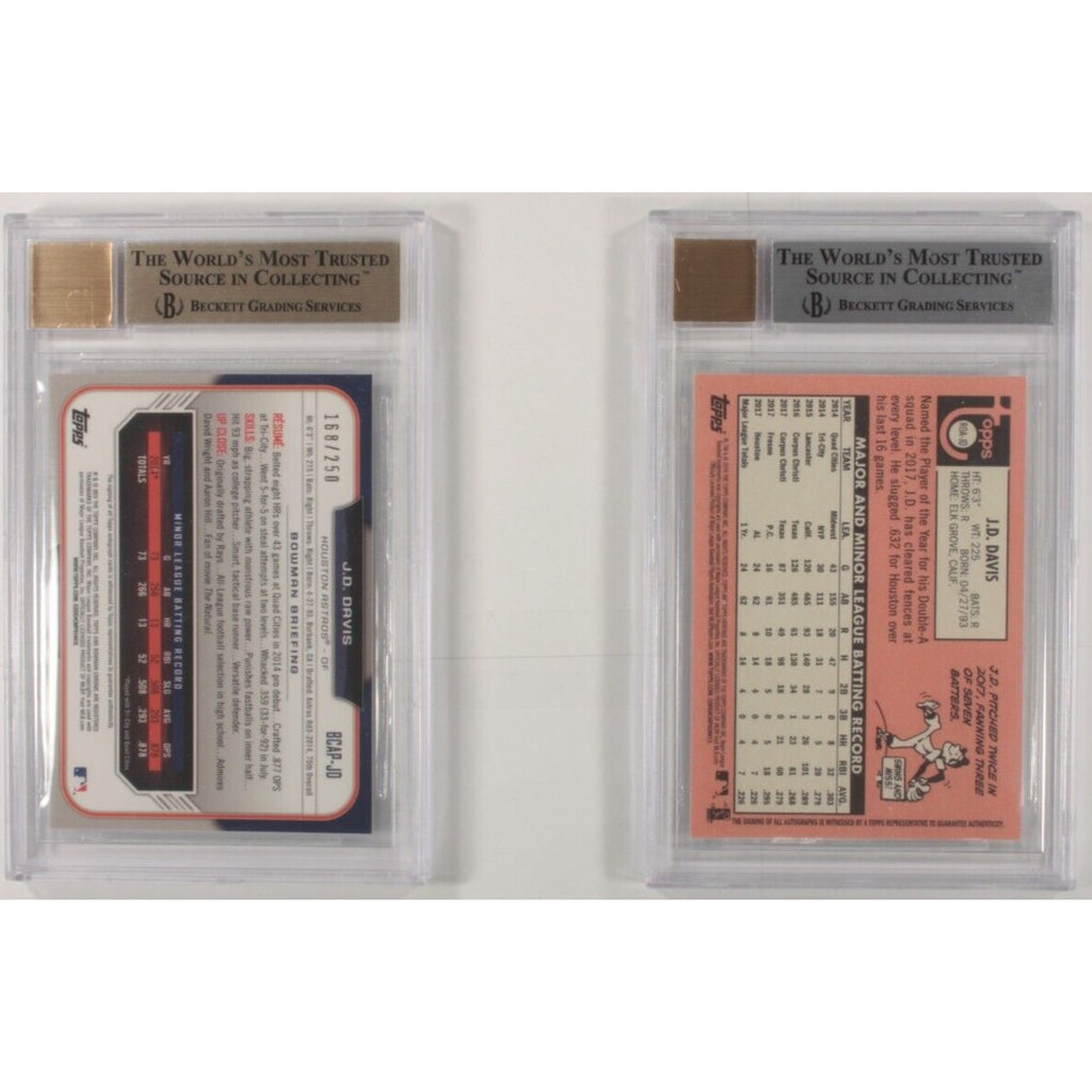 Lot Of 2 BGS Graded Topps/Bowman J.D. Davis Baseball Cards