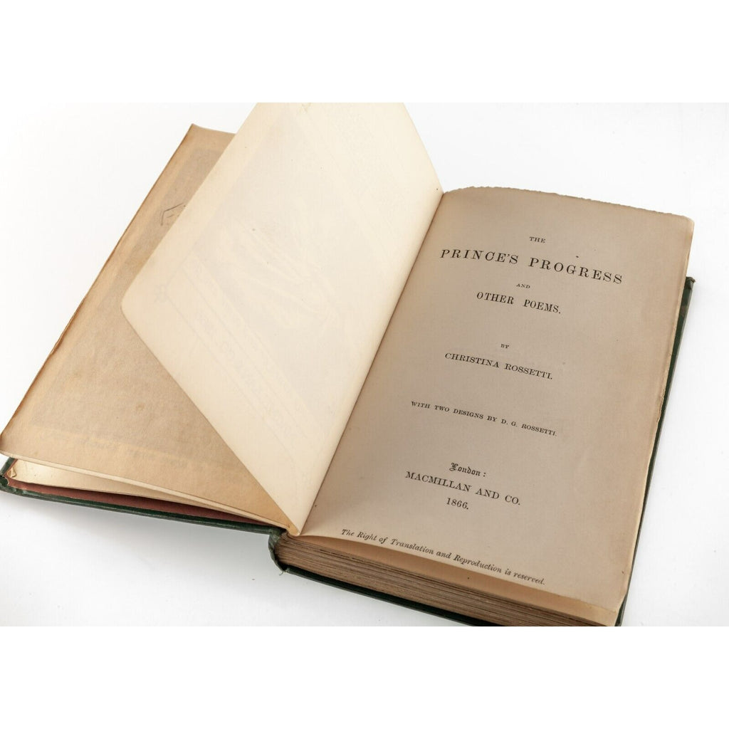 "The Prince's Progress and Other Poems" by Christina Rosetti 1st Edition 1866